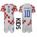 Cheap Croatia Luka Modric #10 Home Football Kit Children World Cup 2022 Short Sleeve (+ pants)